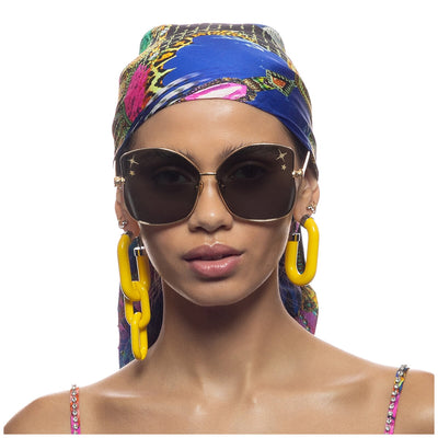 CAMILLA Pedigree 2330810 Butterfly Sunglasses Gold Metal Green Stylish
