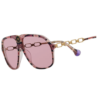 CAMILLA The Heiress 2330902 Stylish Aviator Sunglasses Pink Glitter Snake