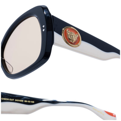 Camilla Women's Butterfly Sunglasses CAM2431006 Black/Ivory Acetate Amber