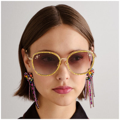 Camilla Luxor Life Women's Oversized Round Sunglasses Gold 59mm 2431030