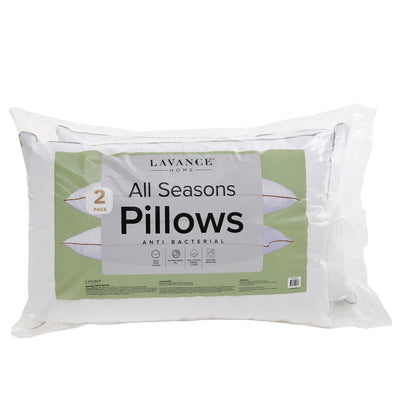 Lavance Antibacterial Pillow 2 Pack All-Season White/Copper Gold