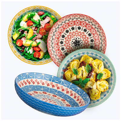 Signature Housewares Dinner Bowls 4 Piece Set Stoneware Capacity 1154ml