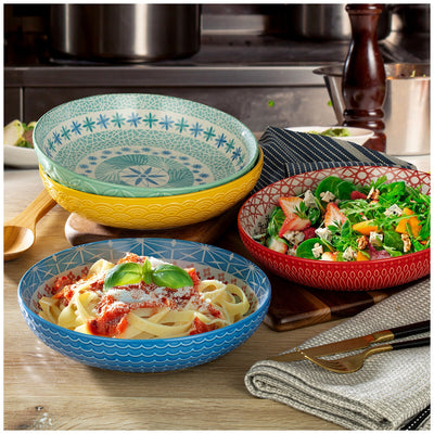 Signature Housewares Dinner Bowls 4 Piece Set Stoneware Capacity 1154ml