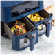 GreenPan Bistro Airfryer 2 basket CC009332-001 Oxford Blue