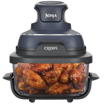 Ninja Crispi 4-in-1 Portable Glass Air Fryer FN101GYANZ, 3.8 Litre and 1.4 Litre