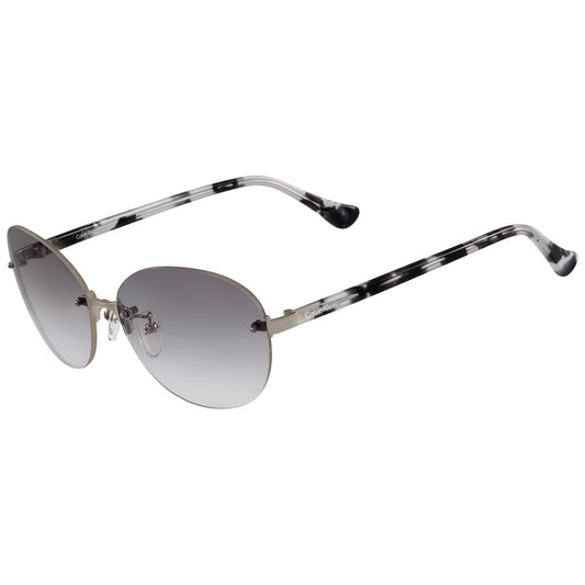 Calvin Klein Men's Sunglasses, Gradient Grey Lens, Oval Frame, 58 mm