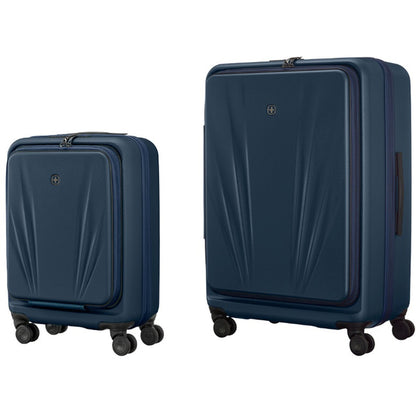 Wenger Skyon 2 Piece Luggage Set, Navy Blue, Hard Side, USB Port, 35L/45L & 103L/120L