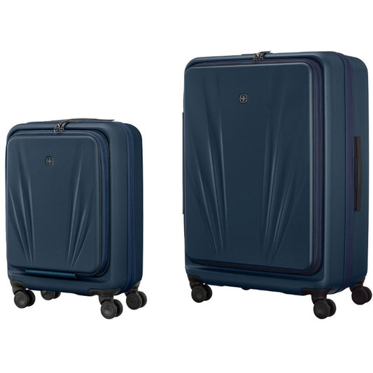 Wenger Skyon 2 Piece Luggage Set, Navy Blue, Hard Side, USB Port, 35L/45L & 103L/120L