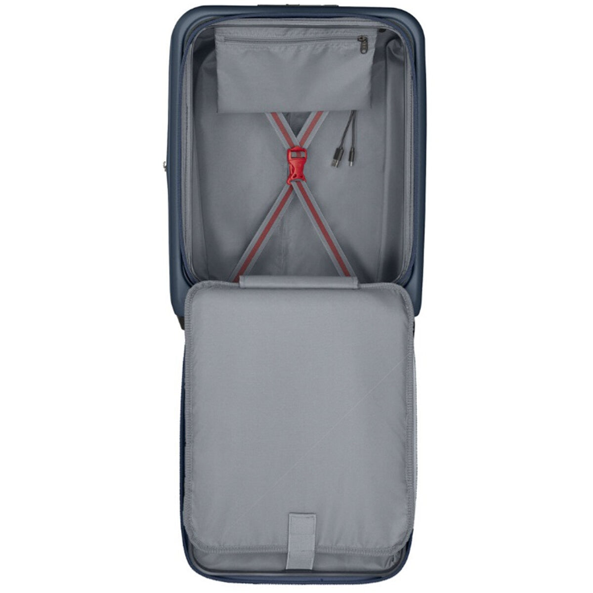 Wenger Skyon 2 Piece Luggage Set, Navy Blue, Hard Side, USB Port, 35L/45L & 103L/120L