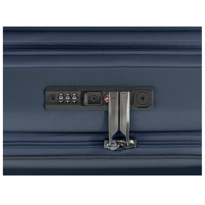 Wenger Skyon 2 Piece Luggage Set, Navy Blue, Hard Side, USB Port, 35L/45L & 103L/120L