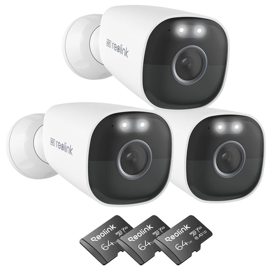 Reolink Argus ECO Ultra 4K Wi-Fi Battery Camera 3 Pack with Solar Panel