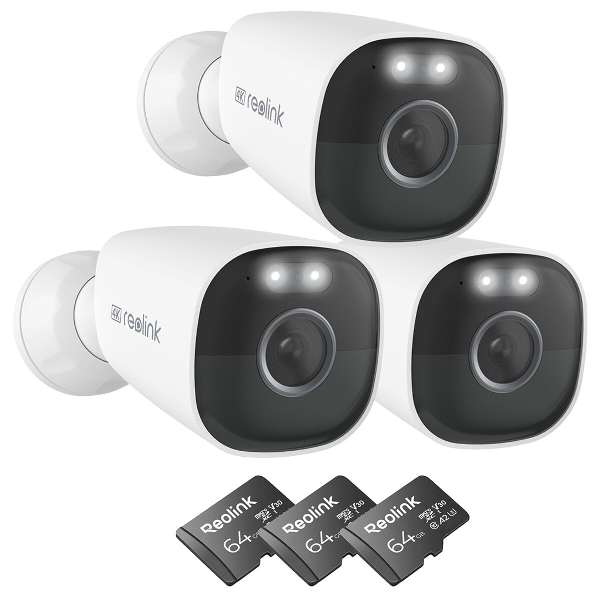 Reolink Argus ECO Ultra 4K Wi-Fi Battery Camera 3 Pack with Solar Panel - Auzzistore