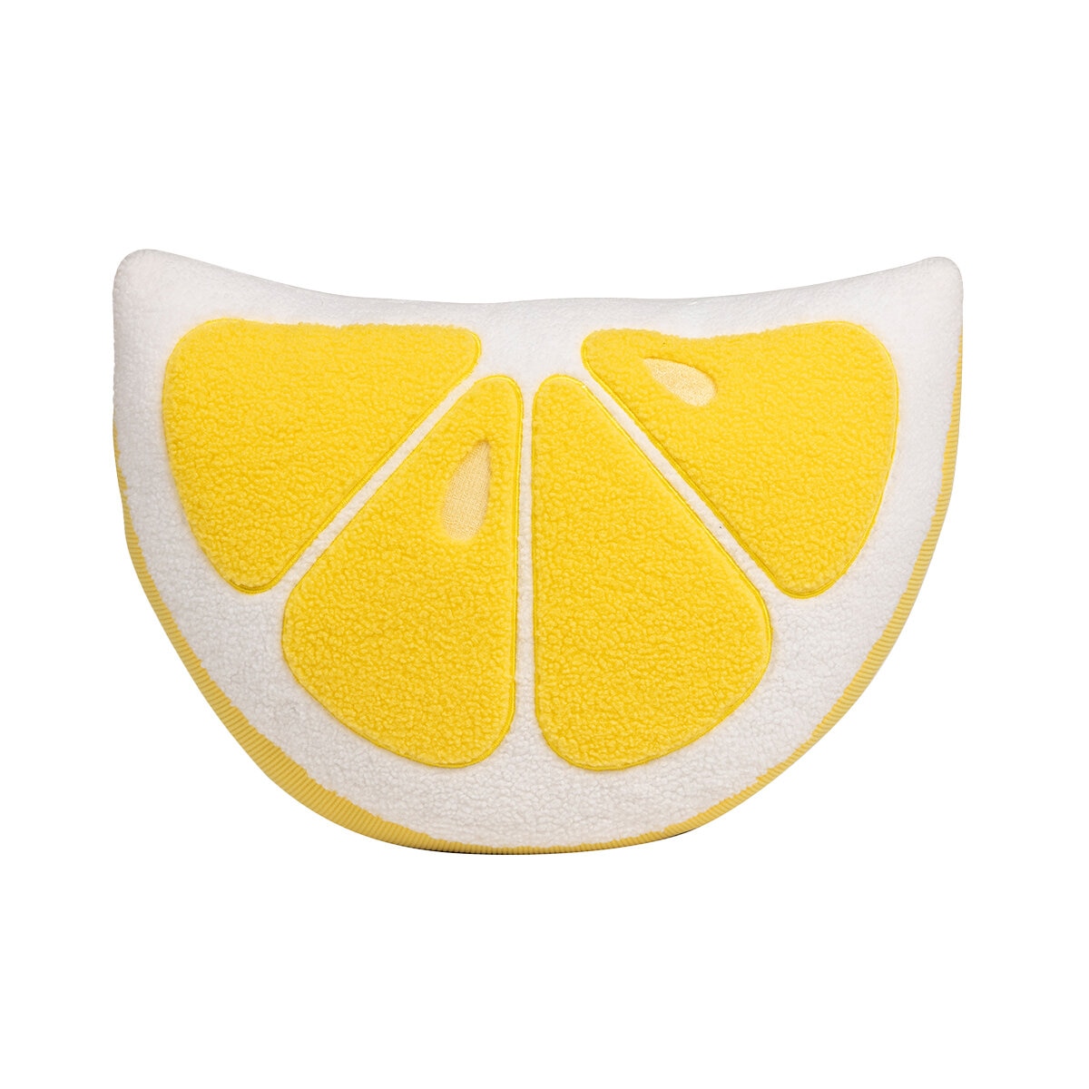 Brentwood Originals Lemon Fruit Shape Pillow 419x470x140mm - Soft Polyester Fiberfill