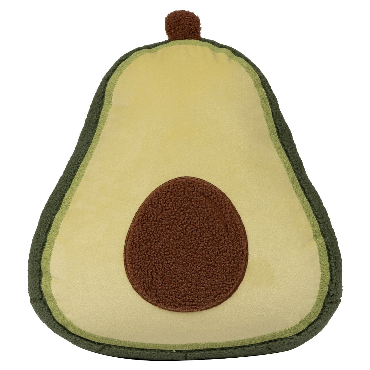 Brentwood Originals Avocado Fruit Shape Pillow 419x470x140mm - Soft Polyester Fiberfill
