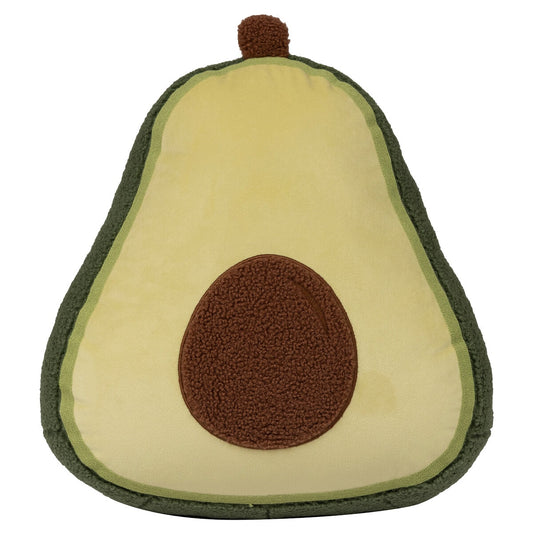 Brentwood Originals Avocado Fruit Shape Pillow 419x470x140mm - Soft Polyester Fiberfill