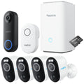 Reolink Argus 5MP 4-Cam Doorbell & Hub Bundle Weatherproof BWS-5MC41DBB White