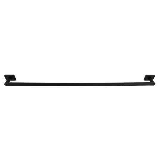 Barelli 900mm Matte Black Rigoni Single Towel Rail - 1 Piece - Modern Design