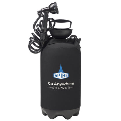 Spire Go Anywhere Portable Shower 12L with 10 Spray Modes & Hands-Free Use