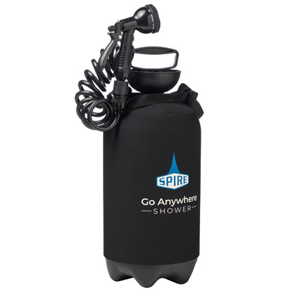 Spire Go Anywhere Portable Shower 12L with 10 Spray Modes & Hands-Free Use