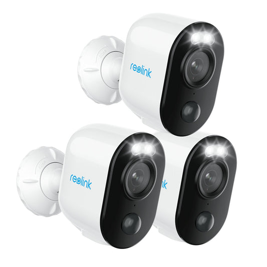Reolink Argus 3E 2K Battery Camera 3PK - 3MP, Night Vision, Two-Way Audio, Solar Option - Auzzistore