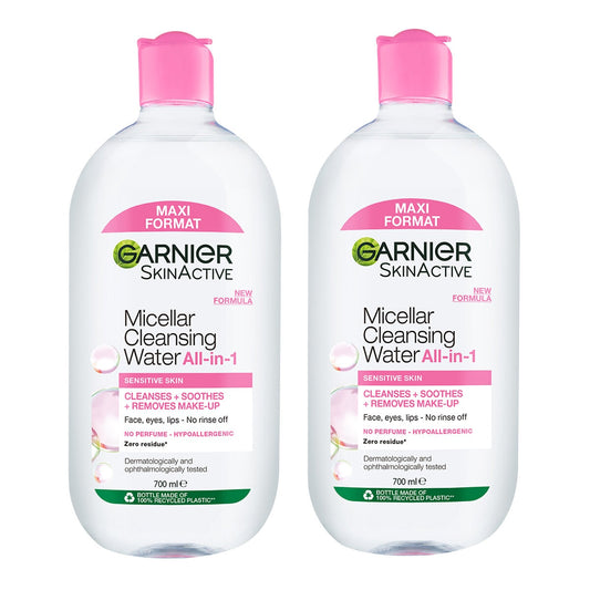 Garnier Micellar Cleansing Water All-In-1 2 x 700ml for Oily Skin, No Rinse