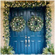 Pre-Lit Holiday Artificial Wreath Metallic 762mm with 50 Twinkling LED Lights — image 3