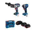 Bosch 18V Professional Brushless Hammer Drill & Impact Driver Kit - 2 Piece - 2 x 5.0Ah Batteries - 110 Nm & 215 Nm Torque