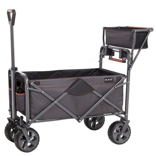 Mac Sports Deluxe Push Pull Folding Wagon with Brakes - Auzzistore