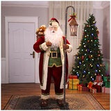 Animated Santa Figure 1800mm with Motion Sensor, Singing Carols and LED Lantern