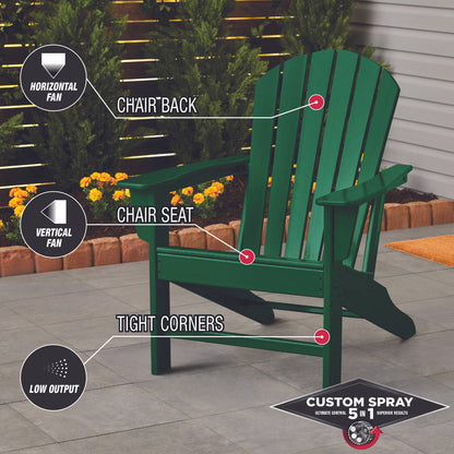 Rust Oleum Custom Spray 5 in 1 Gloss 340g - Dark Hunter Green - 5 Spray Patterns - Rust Protection