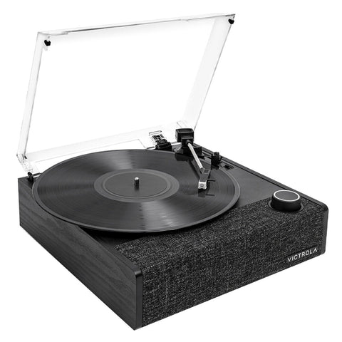 Victrola Eastwood II VTA-74-BLK-INT Black Bluetooth Turntable with Built-In Speakers