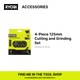 Ryobi 18V ONE+ Angle Grinder Tool Only - 125mm - 9000rpm - Cordless