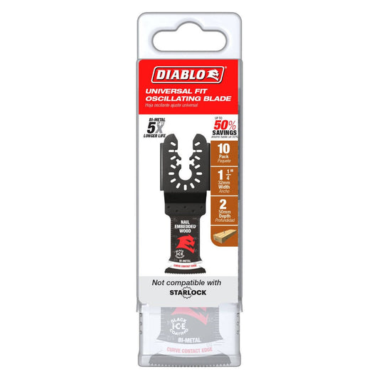Diablo 30mm Bi-Metal Demo Demon OMT Blades for Nail Embedded Wood - 10 Pack - Durable & Precise - Auzzistore