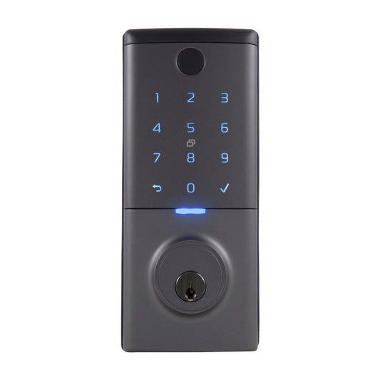 Gainsborough Graphite Mode Smart Deadbolt - RFID & Fingerprint Access - 115mm x 230mm x 310mm - Weather Resistant - Auzzistore