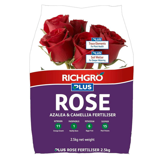 Richgro Plus Rose Azalea Camellia Fertiliser 2.5kg Granular Nutrients - Auzzistore
