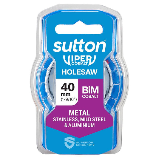 Sutton Tools 40mm Viper Cobalt Bi Metal Holesaw - Durable Cutting Tool - Auzzistore