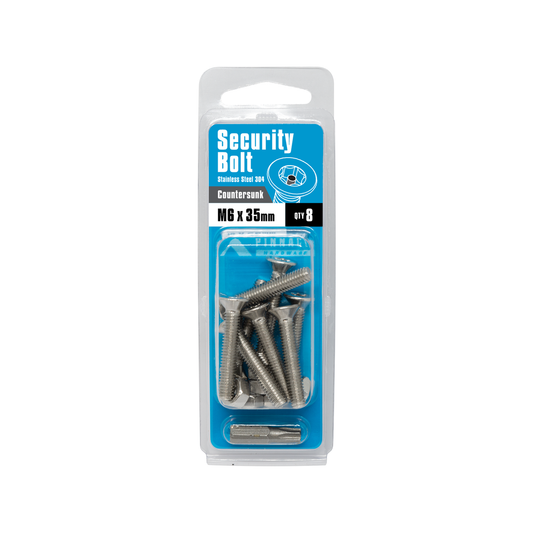 Pinnacle M6 x 35mm Stainless Steel Security Bolts - 8 Pack - Durable – view 2 - Auzzistore