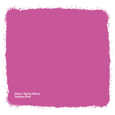 Dulux Spray Paint 340g Gloss Techno Pink - Fast Drying - Self-Priming