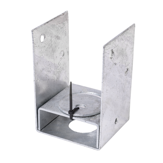 Pryda 90mm M10 Bolt Down W Washer Post Anchor - Heavy-Duty - Galvanised Steel – view 2 - Auzzistore