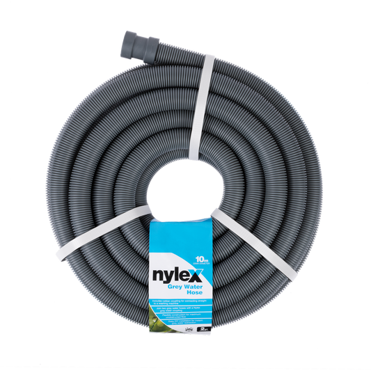 Nylex Grey Water Chief Hose 22mm x 10m Flexible Polypropylene Drainage - Auzzistore