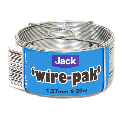 Jack Tie Wire 1.57mm x 20m Galvanised Steel No Tangle Dispenser