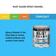 White Knight Rust Guard 250ml Epoxy Enamel Paint - White Flat - UV Resistant - 0.25L