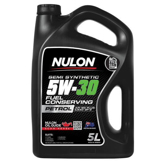 Nulon 5L Semi Synthetic 5W-30 Engine Oil - Fuel Conserving - Petrol Engines