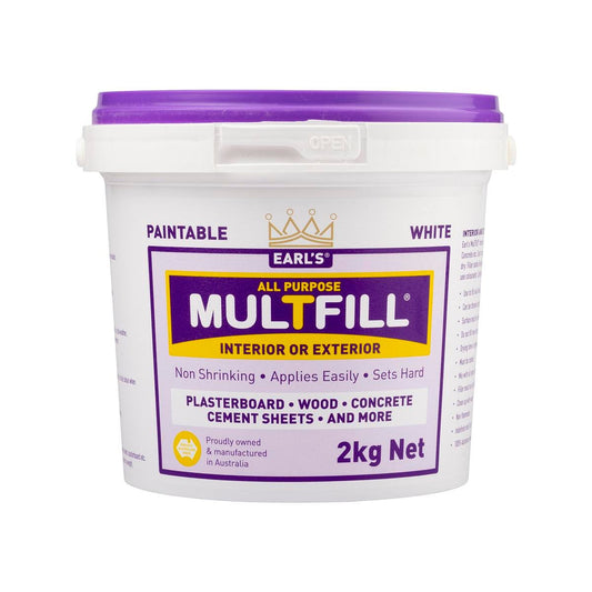 Earl S 2kg White Multfill Ready to Use Filler - Fine Filler - Water Based - Auzzistore