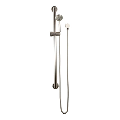 Evekare 32 x 900mm Grab Rail & 3 Function Shower - Brushed Nickel - Safety & Accessibility