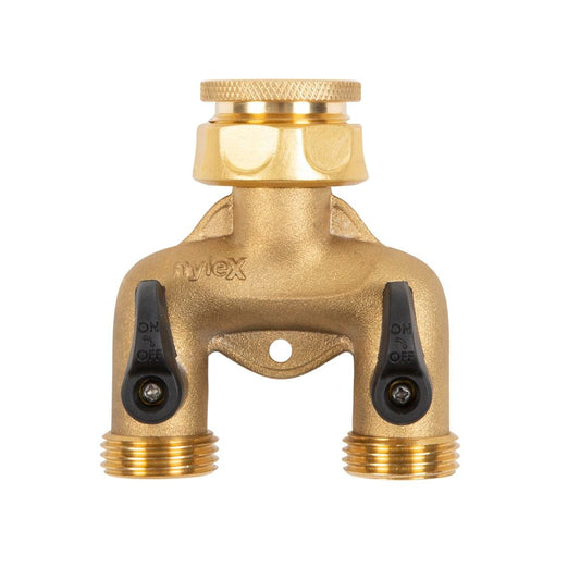 Nylex Brass Two Way Manifold - 12mm - Solid Brass - UV Protected - Auzzistore