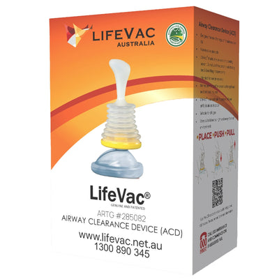 LifeVac Airway Clearance Anti-Choking Portable Travel Kit Masks Included