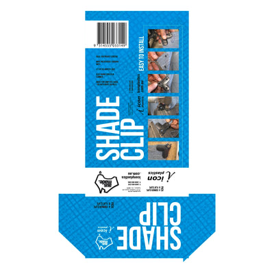 Icon Plastics Shade Clips 42mm Plastic 12 Pack Ideal For Privacy