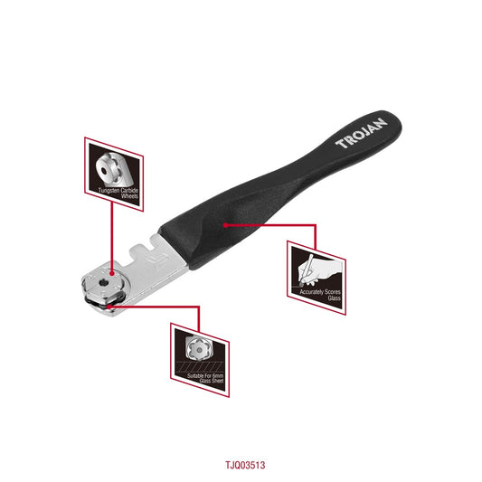 Trojan Glass Cutter - 6mm - Tungsten Carbide - DIY Use – view 2 - Auzzistore