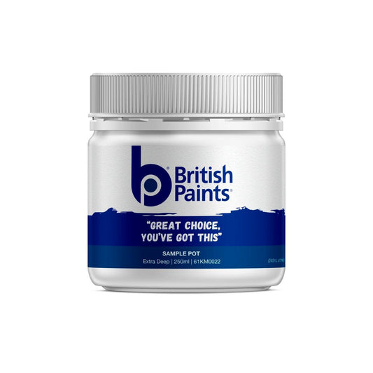 British Paints 250ml Extra Deep Sample Pot - Water - Low Sheen Finish